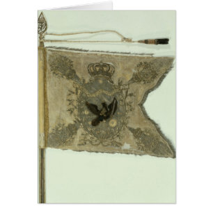 Flagga av det Prussian infanterit under Frederick Hälsningskort
