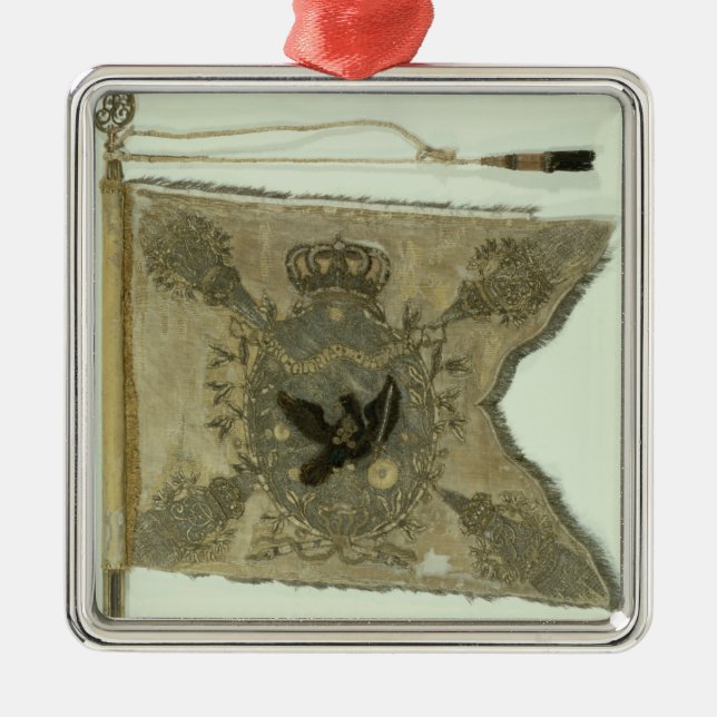 Flagga av det Prussian infanterit under Frederick Julgransprydnad Metall (Framsidan)