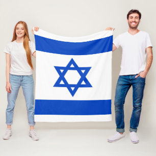 Flagga av det Staten Israel medlet Fleecefilt