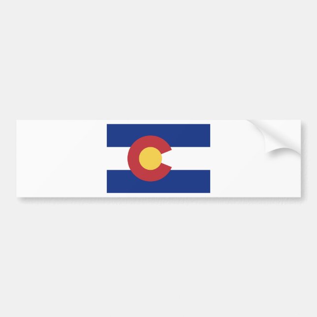 Flagga av det statligt av Colorado Bildekal (Framsidan)