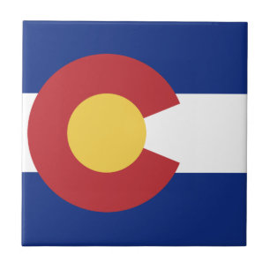 Flagga av det statligt av Colorado Kakelplatta