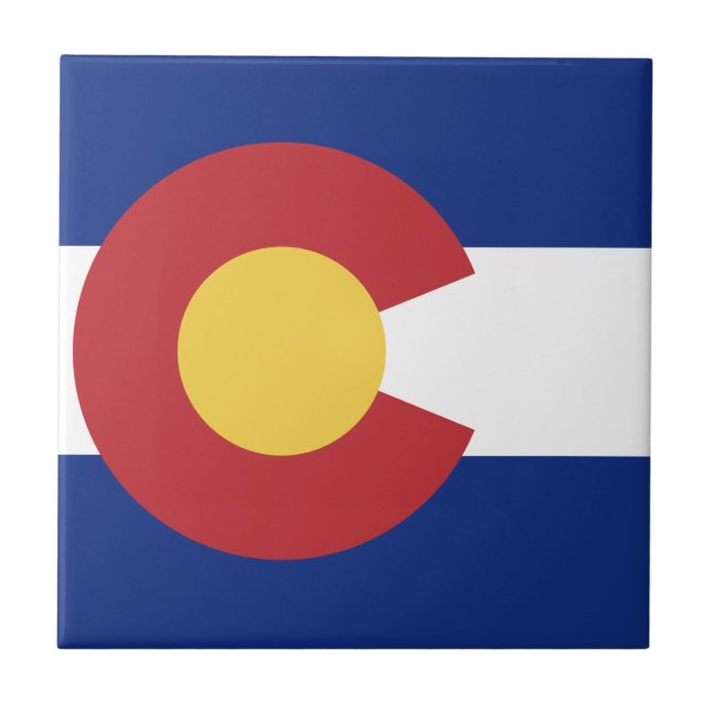 Flagga av det statligt av Colorado Kakelplatta (Framsidan)