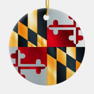 Flagga av det statligt av Maryland Julgransprydnad Keramik