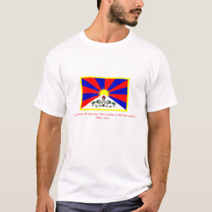 Flagga av det Tibet citationstecknet Dalai Lama Tee