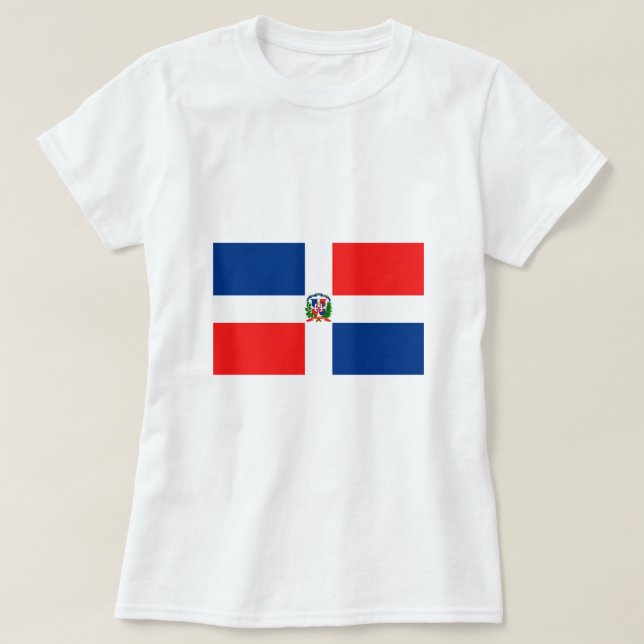 Flagga av Dominikanska republiken Tee Shirt (Design framsida)