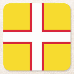 Flagga av Dorset Underlägg Papper Kvadrat