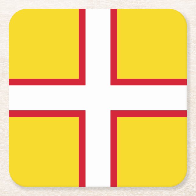 Flagga av Dorset Underlägg Papper Kvadrat (Framsidan)
