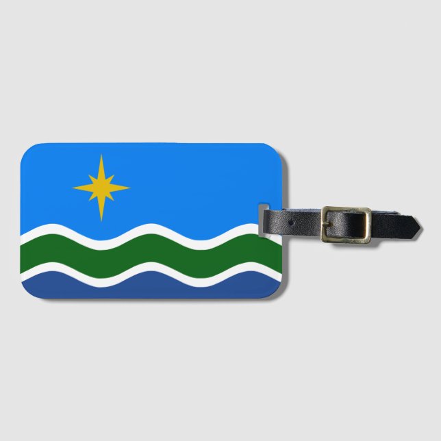 Flagga av Duluth, MN Bagagebricka (Framsida horisontal)