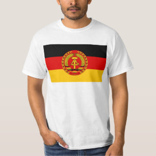 Flagga av East Germany - Flagge der DDR (GDR) - Tee Shirt