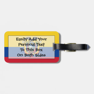 Flagga av Ecuador Easy ID Personal Bagagebricka