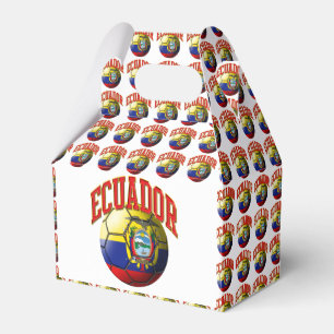 Flagga av Ecuador fotbollboll Presentaskar