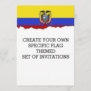 Flagga av Ecuador Inbjudningar