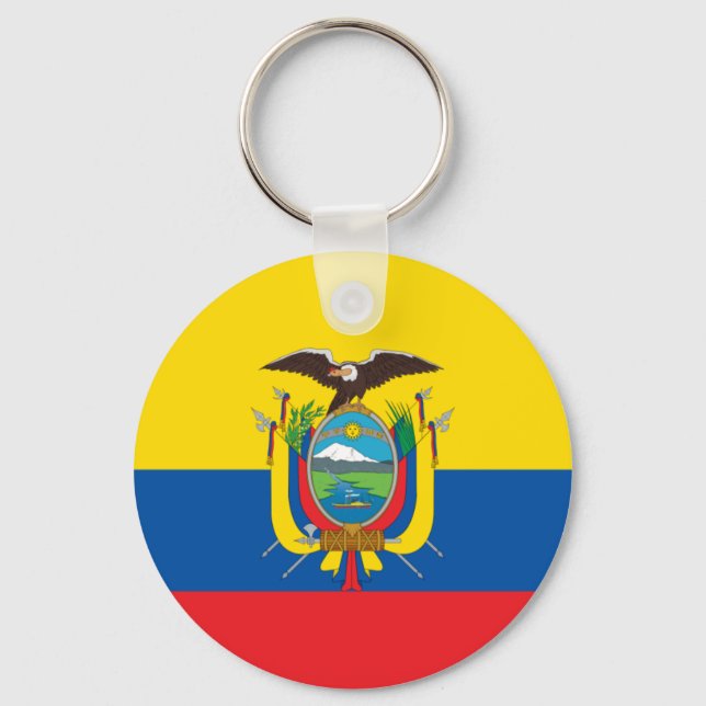 Flagga av Ecuador Keychain Nyckelring (Framsida)
