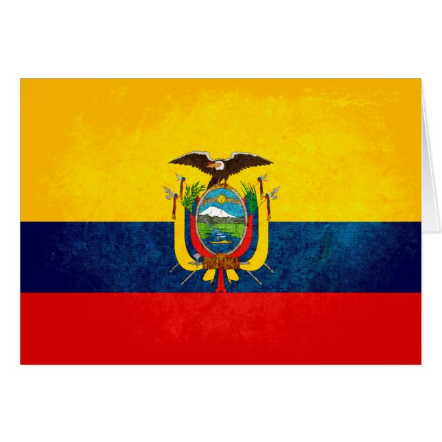 Flagga av Ecuador OBS Kort (Framsidan Horizontal)