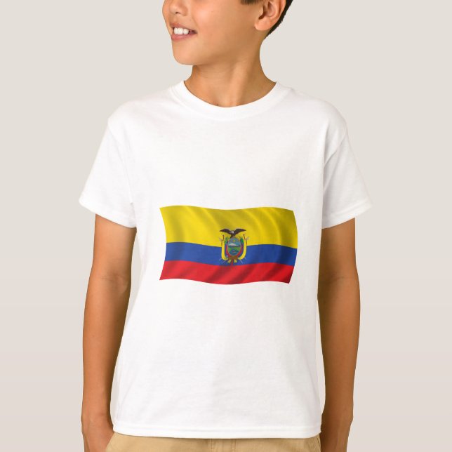 Flagga av Ecuador Tee Shirt (Framsida)