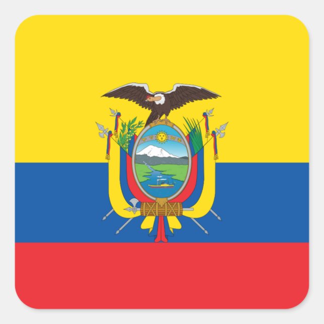 Flagga av Ecuadors etikett (Framsida)