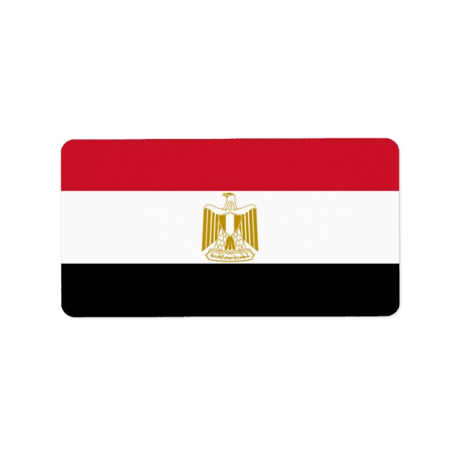 Flagga av Egypten Adressetikett (Framsidan)