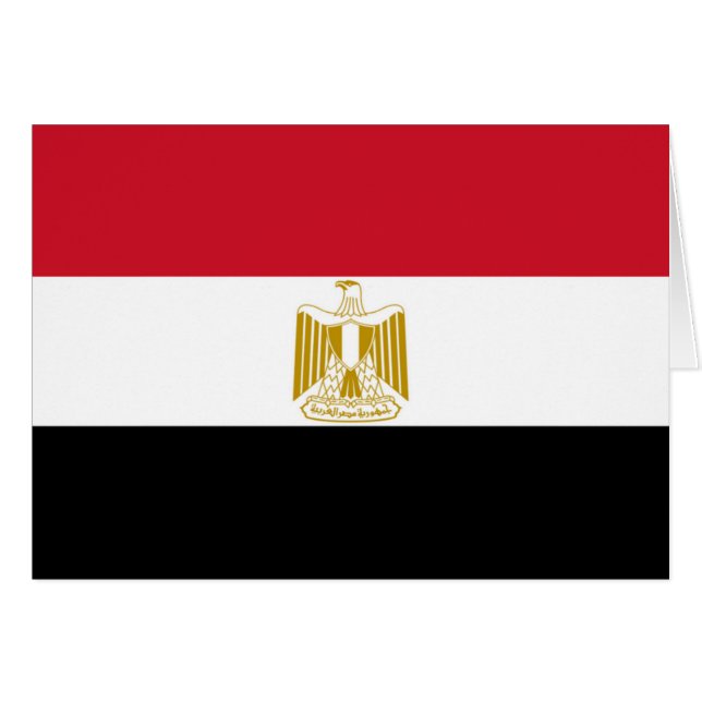 Flagga av Egypten Hälsningskort (Framsidan Horizontal)