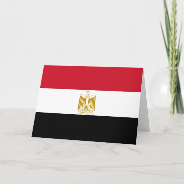 Flagga av Egypten Kort (Framsida)