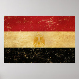 Flagga av egypten Vintage Grunge Design Poster