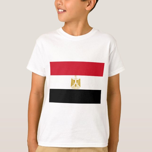 Flagga av egyptenen - علممصر - egyptisk flagga tee (Framsida)
