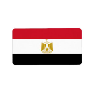Flagga av egyptenen adressetikett