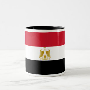 Flagga av egyptenen Två-Tonad mugg