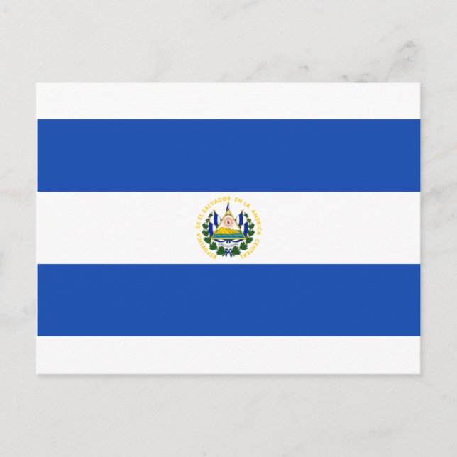 Flagga av El Salvador - Bandera de El Salvador Vykort (Framsida)