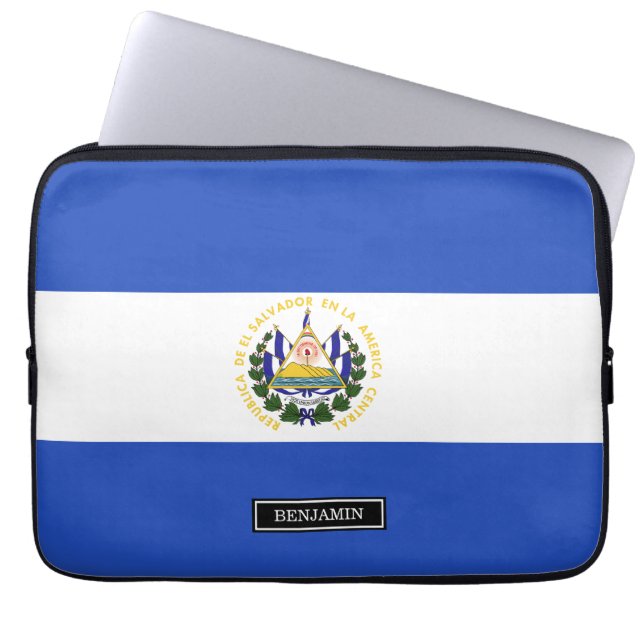 Flagga av El Salvador Laptop Fodral (Framsidan)