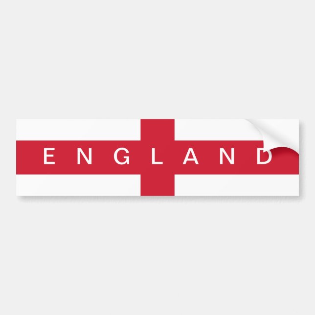 Flagga av England Bumper Sticker Bildekal (Framsidan)