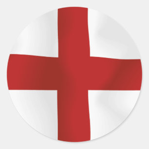 Flagga av England Runt Klistermärke