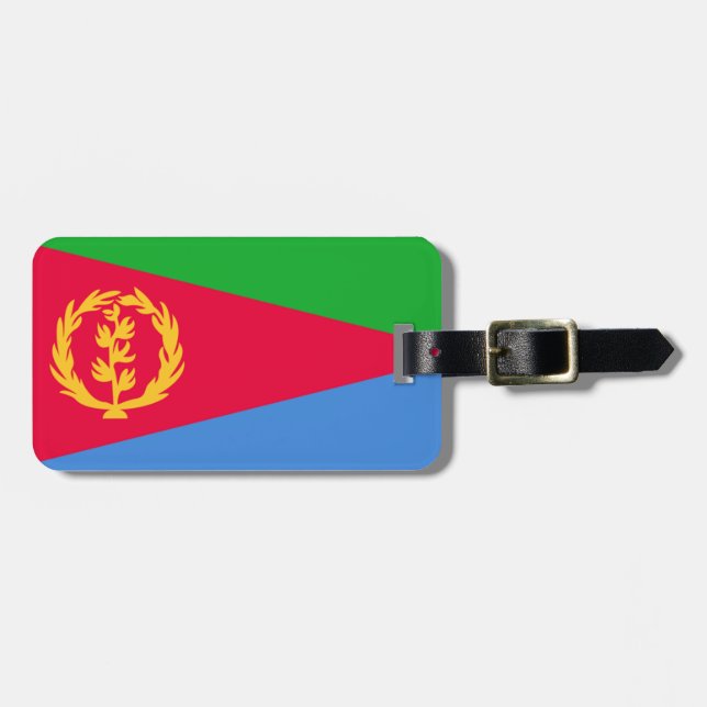 Flagga av Eritrea Easy ID Personal Bagagebricka (Horisontell Framsida)