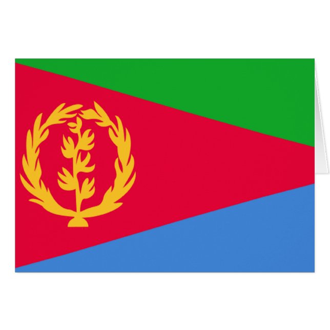 Flagga av Eritrea Hälsningskort (Framsidan Horizontal)