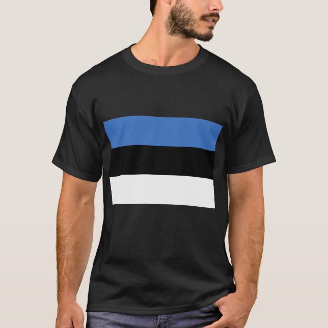 Flagga av Estland produkter Tee Shirt (Framsida)