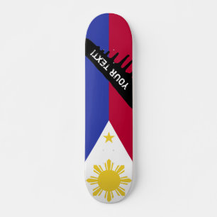 Flagga av Filippinerna Mini Skateboard Bräda 18,7 Cm
