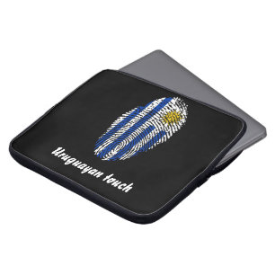 Flagga av fingeravtryck av guayanskt peppartryck laptop sleeve