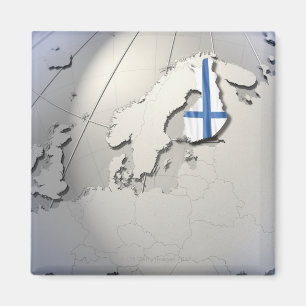 Flagga av Finland Magnet