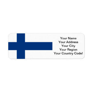 Flagga av Finland Returadress Etikett