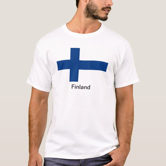 Flagga av Finland Tee Shirt (Framsida)