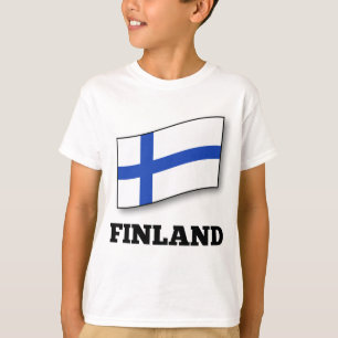 Flagga av Finlands formgivning Tee Shirt