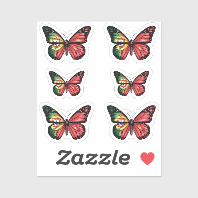 Flagga av fjärilsmussling klistermärken (Ark)