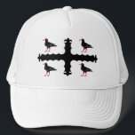 Flagga av Flintshire Headsweats Hat Keps<br><div class="desc">Hat med design med en flagga av det historiska grevskapet Flint i Wales,  Underbara Storbritannien; vit flagga med svart inkapslad loppor kor och fyra hårkors</div>