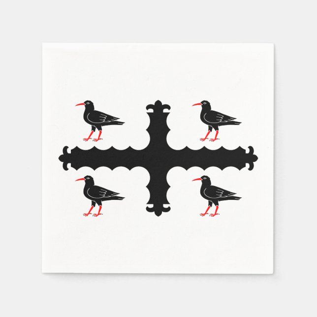 Flagga av Flintshire Napkins Pappersservett (Framsidan)