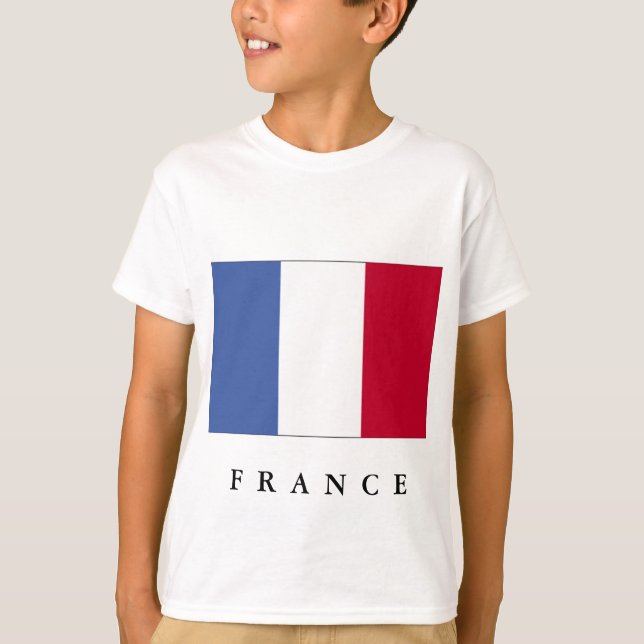 Flagga av Frankrike Barn Shirt Tee (Framsida)