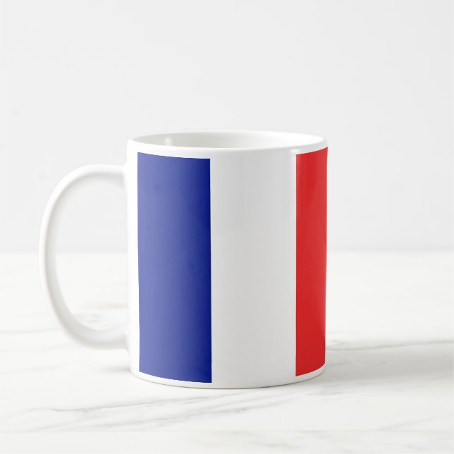 Flagga av Frankrike Fransk Tricolore Kaffemugg (Vänster)
