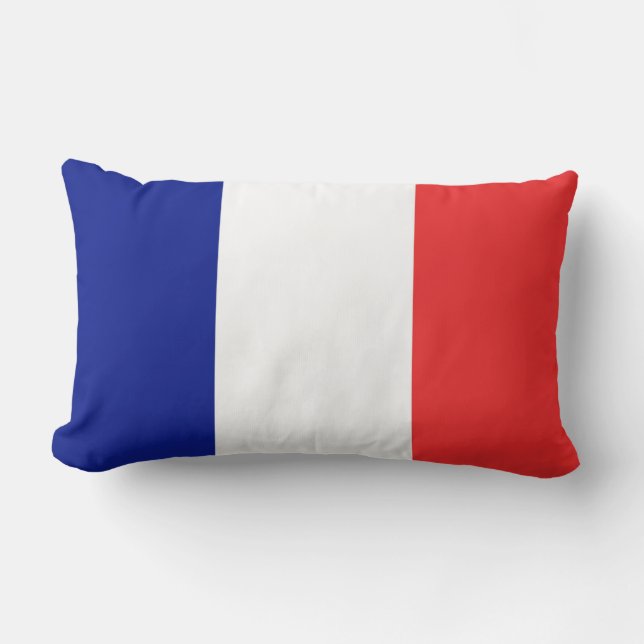 Flagga av Frankrike Fransk Tricolore Lumbarkudde (Framsida)
