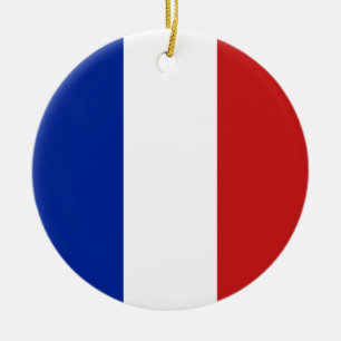 Flagga av Frankrike Julgransprydnad Keramik