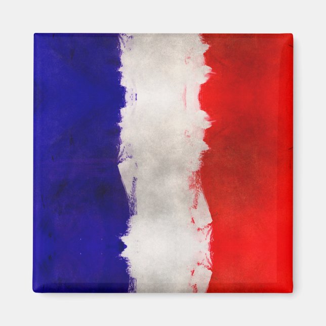 Flagga av Frankrike konstnärlig Flagga, Fransk Magnet (Framsidan)