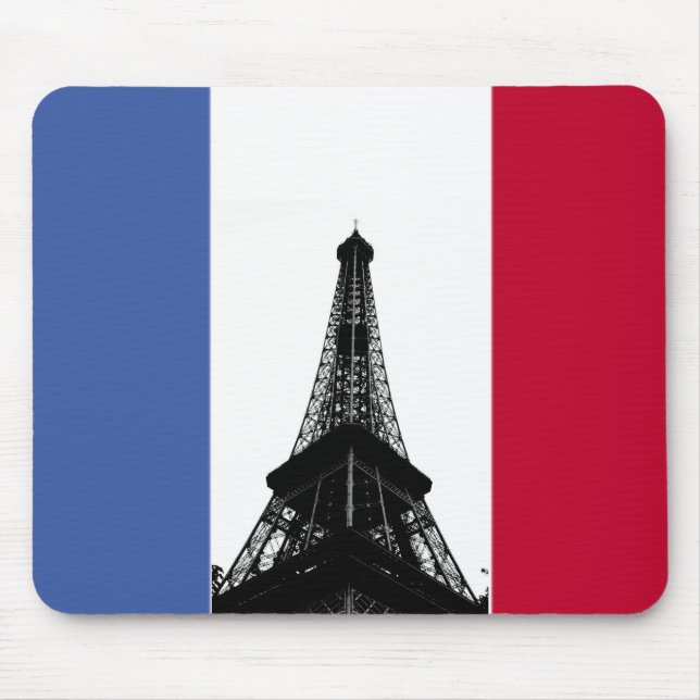 Flagga av Frankrike Mouse Pad Musmatta (Framsidan)