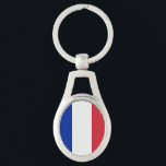 Flagga av Frankrike Ovalt Silverfärgad Nyckelring<br><div class="desc">Flagga av Frankrike,  rött,  vitt och blått,  märkt.</div>